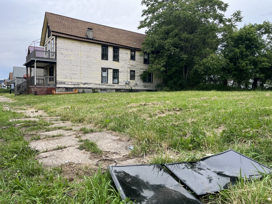 A still-undeveloped plot on Chester Street in Buffalo.
