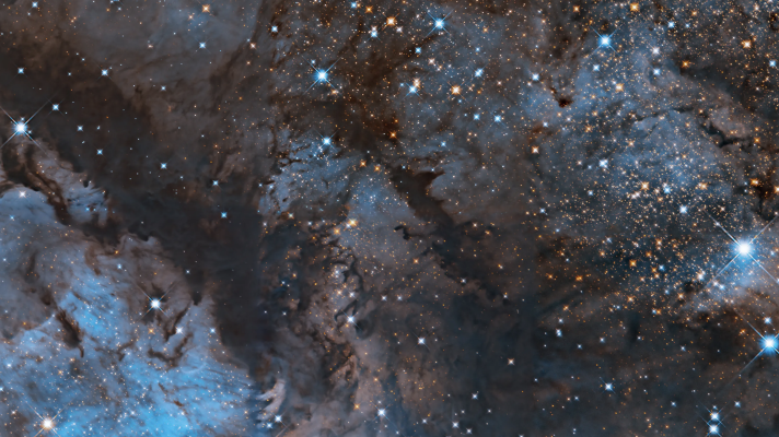 The Swan Nebula, as seen by the Hubble space telescope.