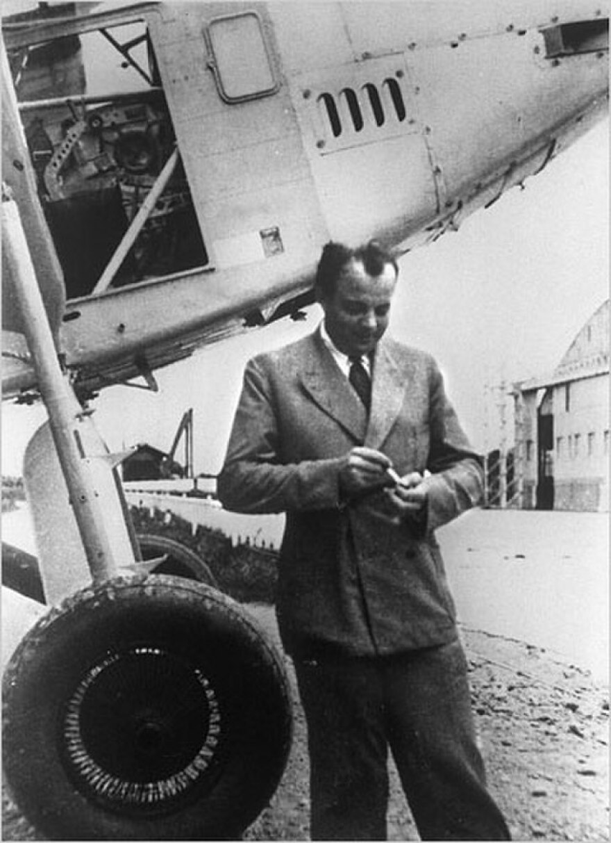 French writer, poet, and pioneering aviator Antoine de Saint-Exupéry in Toulouse, France.