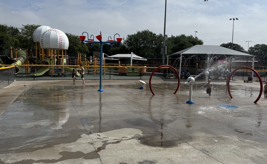 The Miracle League includes a playground, splash pad and rubber-surfaced baseball field at Riverside Park in Sioux City.