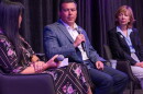 Frank Almaraz, interim president and CEO for CPS Energy, and Francine Romero, chair of CPS Energy board, are shown at a Luminaries breakfast hosted by Texas Public Radio on Aug. 6, 2026.