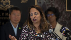 Manisha Juthani, MD, Commissioner of the Connecticut Department of Public Health, seen here at an August 2022 press conference for back-to-school health guidance.