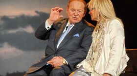 Casino owner Sheldon Adelson and his wife, Miriam, at the Marina Bay Sands complex in Singapore in June. The Adelsons have donated $5 million each to the pro-Gingrich superPAC Winning Our Future. 