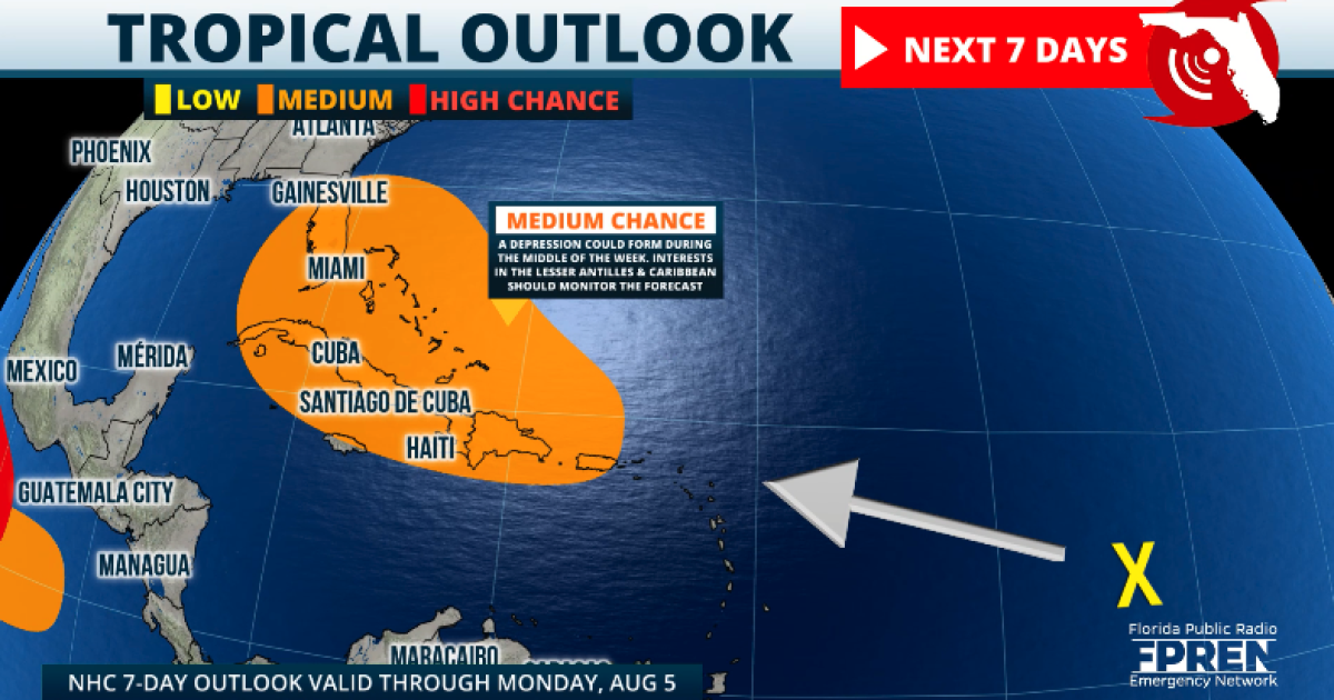 Tropical disturbance has a medium chance to develop this week | WGCU ...