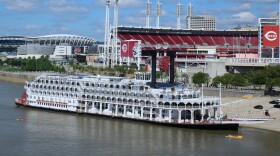 The American Queen docked at Cincinnati's Public Landing in a previous visit.
