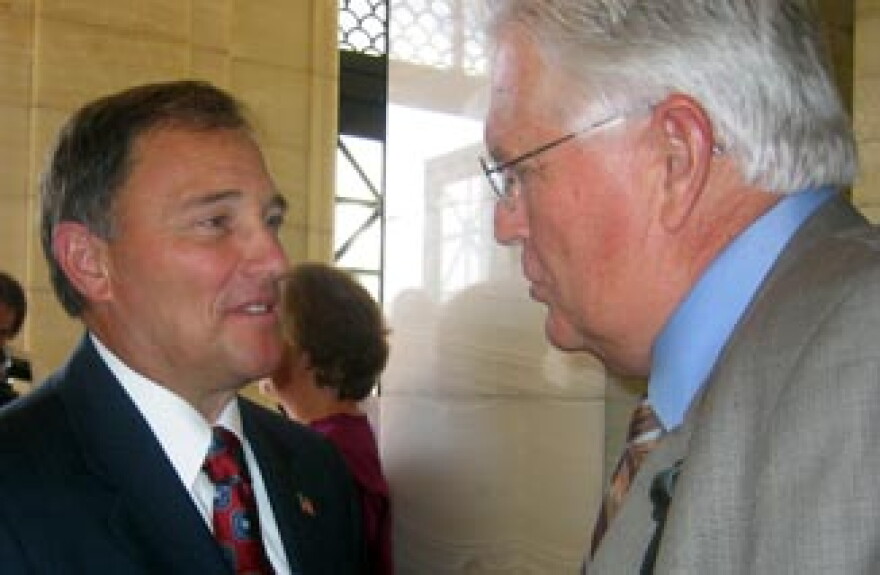 Governor Gary Herbert (on left)
