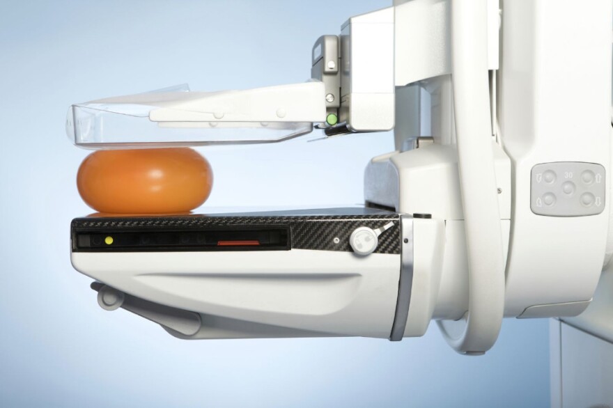 A photo of a mammography machine.