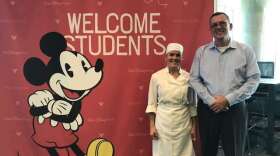 Culinary student Jacqueline Doucette and Dean Alex Erdmann at the joint downtown UCF and Valencia College campuses. Photo: Danielle Prieur