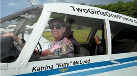 Pilot Katrina "Kitty" McLeod before the start of the Air Classic Race