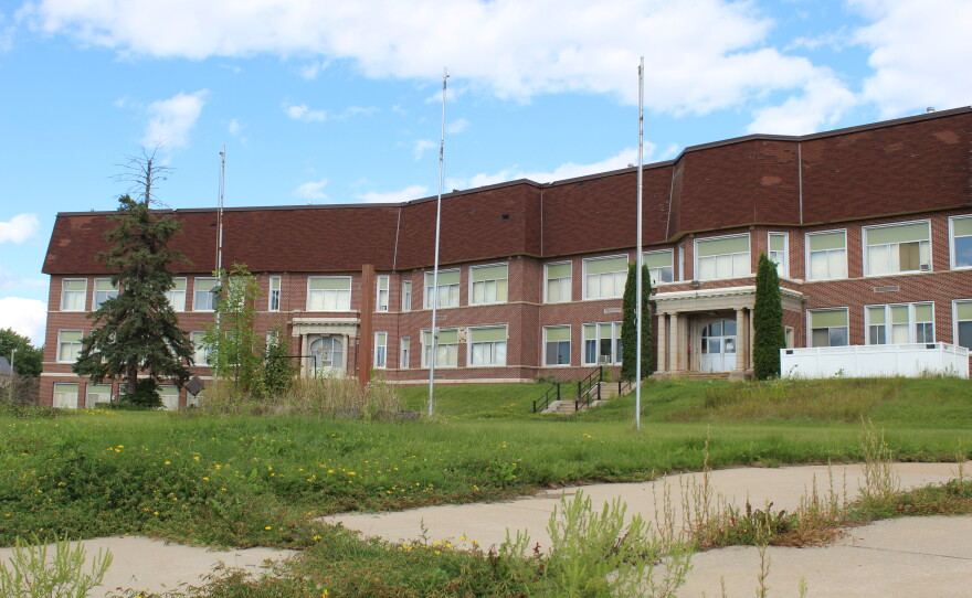 The old school in Buhl has slowly fallen into disrepair. Photographed Aug. 27, 2026.