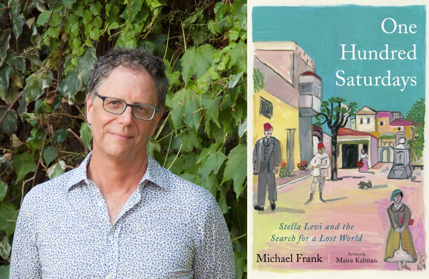 Author Michael Frank and the cover of One Hundred Saturdays