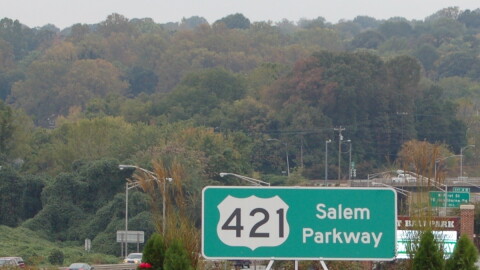 The Salem Parkway in Winston-Salem