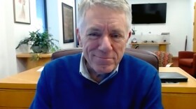Columbus Mayor Jim Lienhoop on the Zoom interview Tuesday.