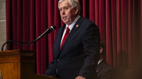 Governor Mike Parson delivers his State of the State address to a joint session of the House and Senate on Wednesday, Jan. 24, 2024, at the state Capitol in Jefferson City. This is Parson’s last address due to term limitations.