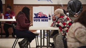 Democratic nominee for Missouri's 1st congressional district, Cori Bush, votes at Gambrinus Hall in South St. Louis on Election Day Tuesday, November 3, 2020.