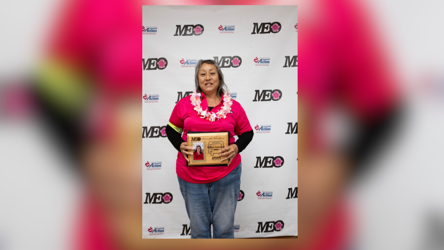 Dellfinn Castroverde was presented with a plaque and cash after being named MEO's Driver of the Year.