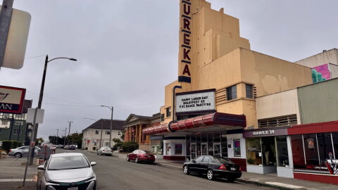 The Eureka Theater, built during the heyday of American moviegoing by George Mann, advertises events in September of 2025.