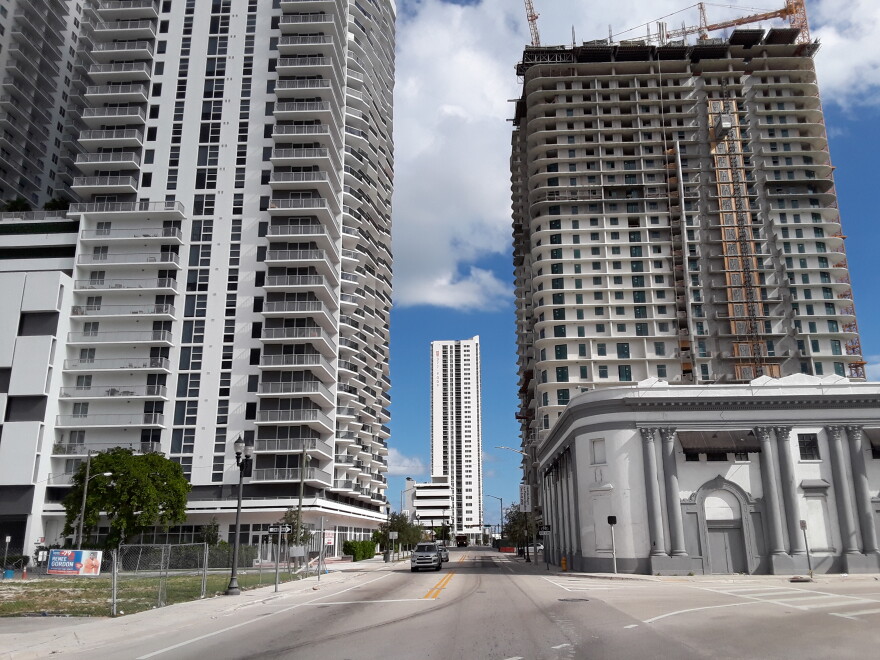 These two towers on NW 14th St. in Miami have already adopted a percentage of affordable housing units in exchange for being able to build more units. All new buildings in the area might soon make affordable housing mandatory.