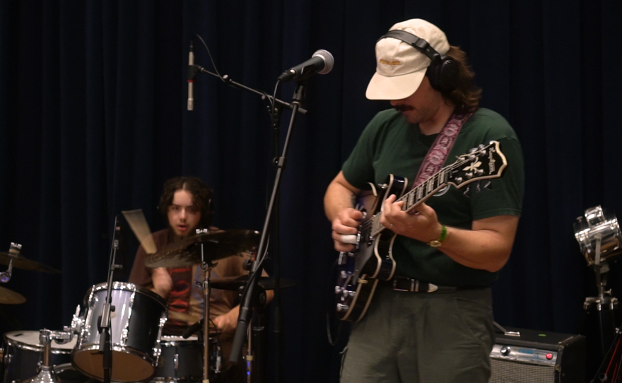 Super Brick performing live in WNIJ's Studio A