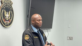 Kansas City, Kansas, Police Chief Karl Oakman addressed reporters at a press conference on Nov. 21. He revealed steps his department would take to review cases handled by former detective Roger Golubski.