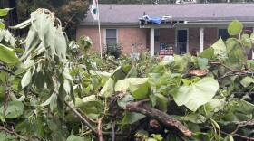 The Chalmers’ home on Franklin Avenue in Normal sustained damage in Thursday's storm.