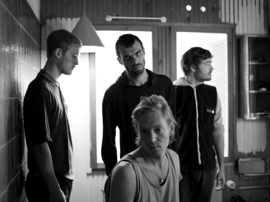 In When Saints Go Machine's "Add Ends," haunting,   multi-dimensionally echoing vocals paint the image of a mysterious   approaching death.