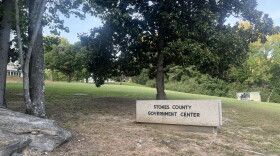 A sign in front of the Stokes County Government Center