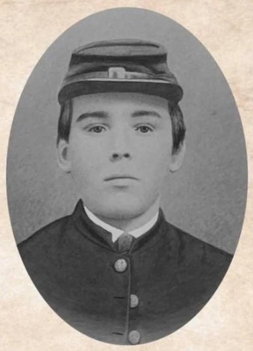 A photo of Horatio Quiggle from the cover of the book “Through the Civil War with the 14th Ohio Infantry:  Horatio Quiggle’s Memoir Service” - coedited by David Powell.
