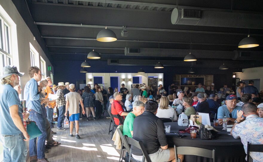 Million Gallon March participants and special guests gathered before the presentation.