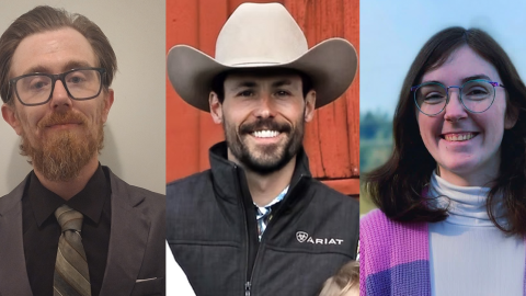 From left to right: Libertarian Caleb Ticer, Republican Jack Tibbetts, and Democrat Sierrah Williams.