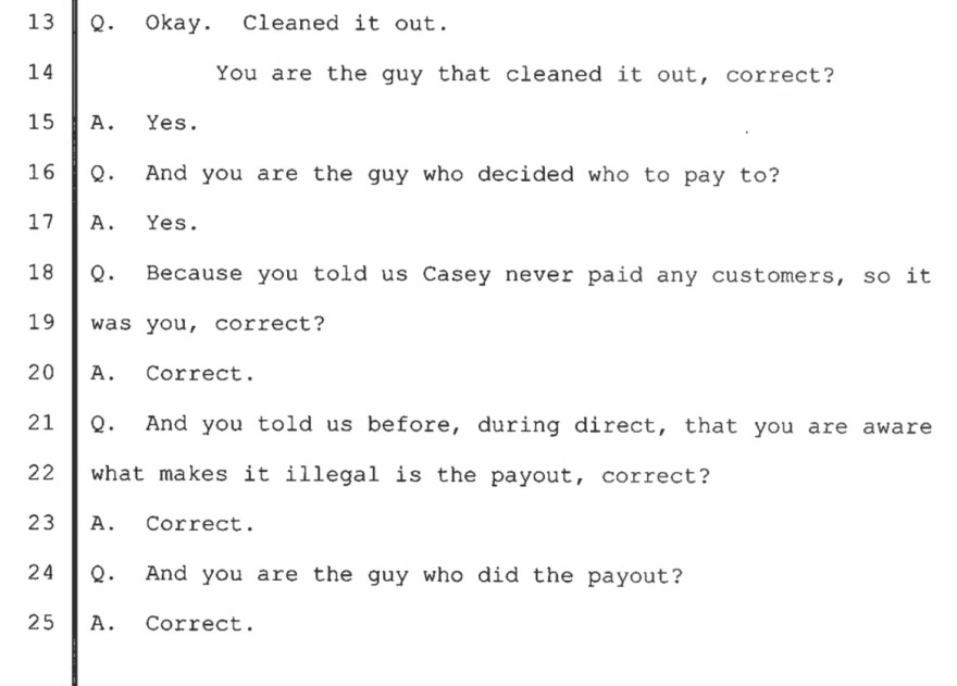 A transcript of Jeffrey Bertucci’s testimony under a grant of immunity at a 2010 mob trial.