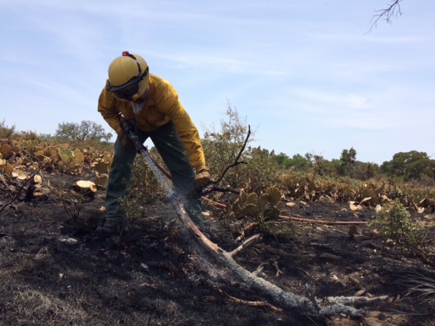 wildfire in Llano County in late July 2018