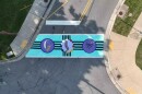 The crosswalk mural in Greensboro