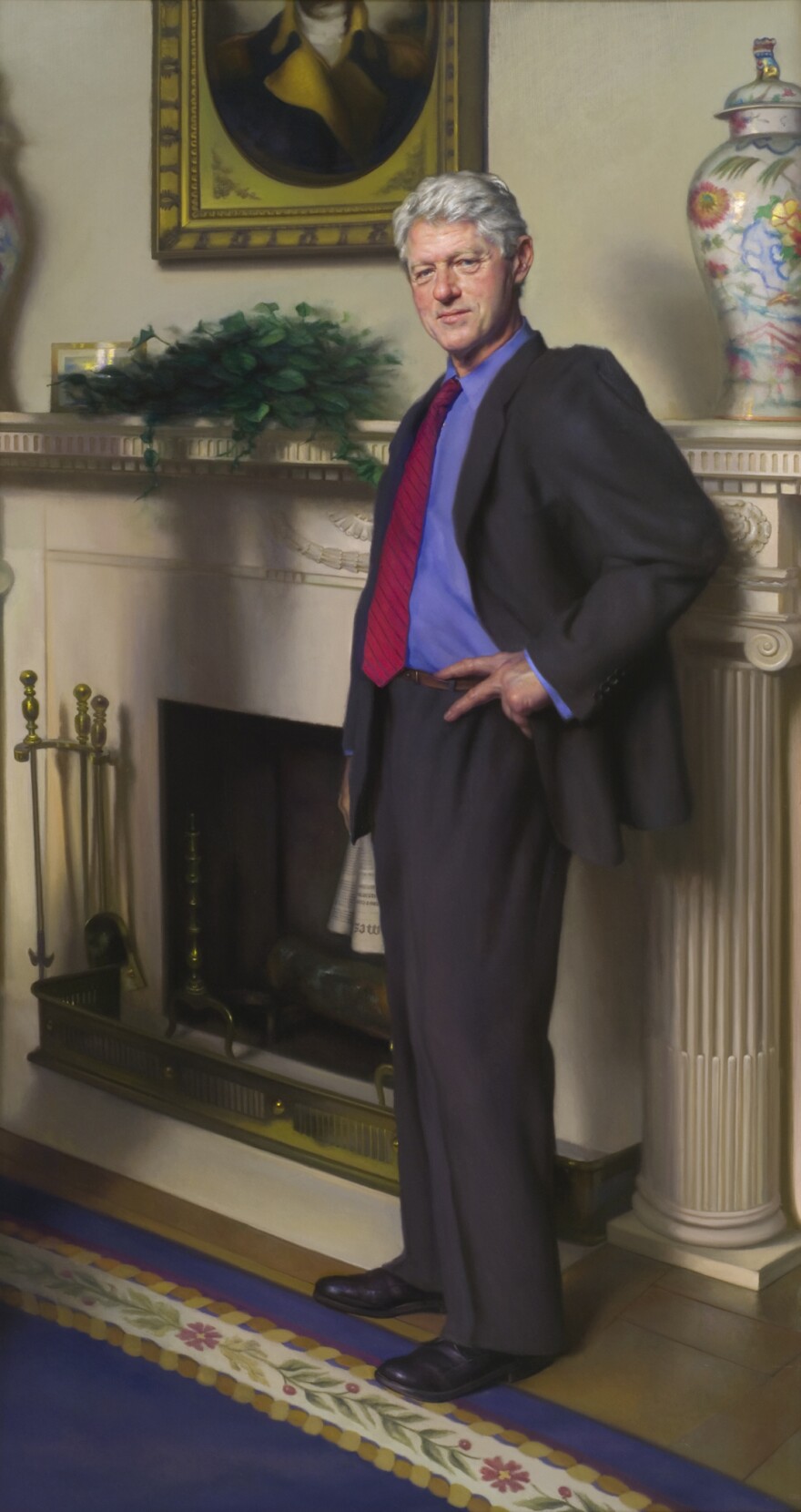 Clinton's Portrait Has Hint Of Lewinsky's Blue Dress, Artist Says | KCUR - Kansas City news and NPR Clinton's Portrait Has Hint Of Lewinsky's Blue Dress, Artist Says | KCUR - Kansas City news and NPR