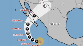 Possible path across Mexico for the remnants of Hurricane Polo