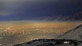 Smog fills Utah's Salt Lake Valley in January 2017. Winter weather in the area often traps air pollution that is bad for public health.