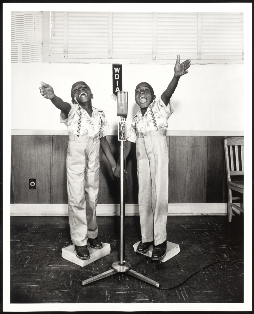 Twins at WDIA, Memphis, Tenn. in 1948.