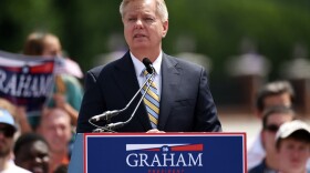 FILE - Sen. Lindsey Graham, R-S.C. announces his bid for presidency, June 1, 2015, in Central, S.C. (AP Photo/Rainier Ehrhardt, File)