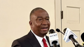U.S. Rep. Cleo Fields, (D-La) Dist. 6, seen here on Tuesday, July 21, 2026, at the Press Club of Baton Rouge, in what would be the first of two news conferences last week in which the U.S. Congressman explained his future plans.