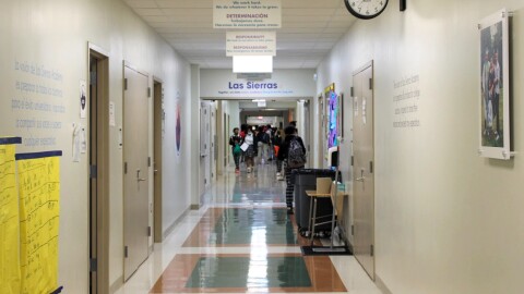 In this file photo, students change classes at a school in New Orleans.