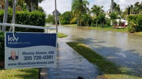 Flooding from an October king tide in Miami Shores fills streets, sidewalks and driveways at its peak. Florida doesn't have flood disclosure laws, so home sellers don't have to tell buyers about previous flooding. TROPIC MOTION
