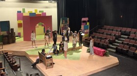 Participants in the Shakespeare with Heart program rehearse ahead of Friday's performance.