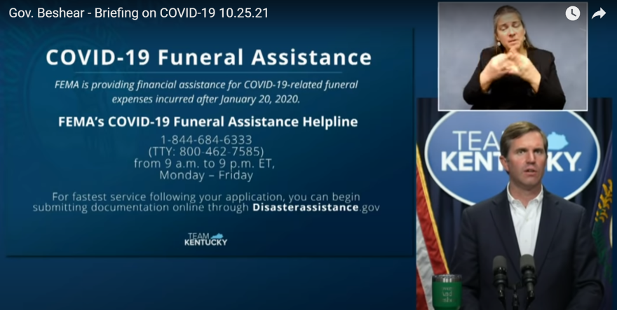  Kentucky Gov. Andy Beshear during a coronavirus briefing. 