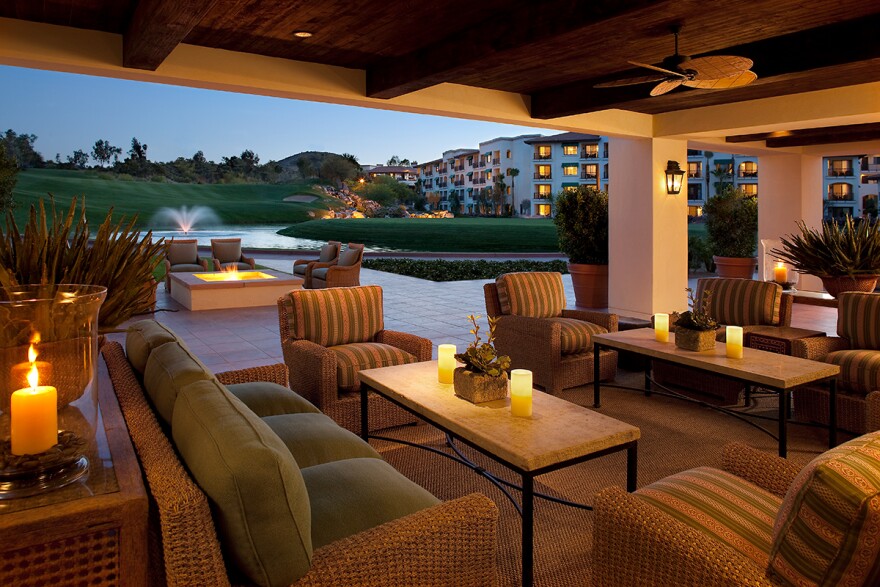 outdoor furniture and fire