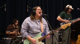 Super Brick performing live in WNIJ's Studio A