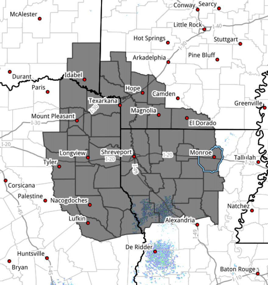 Regional map of iNWS Alert