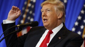President-elect Donald Trump speaks during a news conference in the lobby of Trump Tower in New York, Wednesday, Jan. 11, 2017. (Evan Vucci/AP)