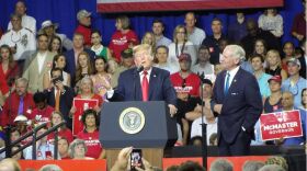 President Donald Trump campaigned for South Carolina Gov. Henry McMaster in West Columbia June 25. 