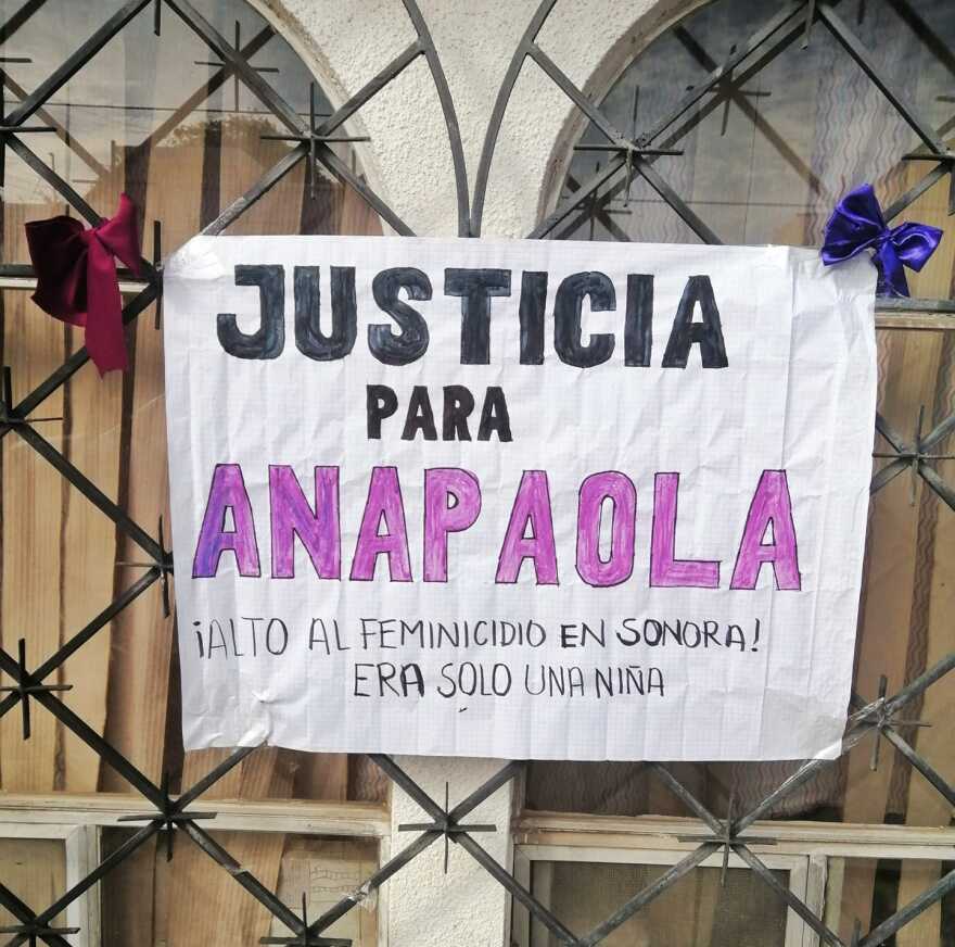 Justicia para Anapaola sign