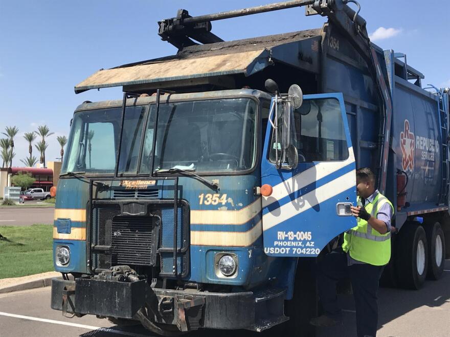 Republic Services driver Gabriel Ibarra